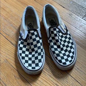 Women’s checkered slip on vans